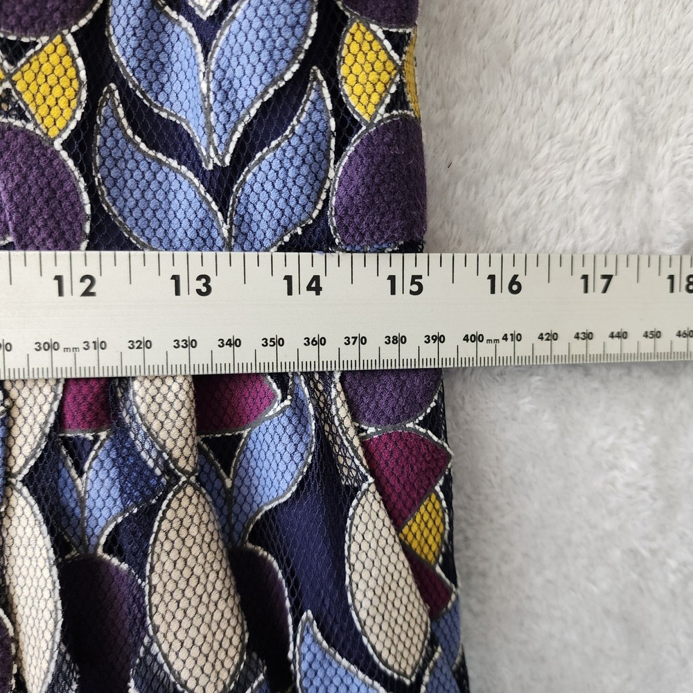 Maeve Dress Womens Size 10 Lace Mermaid Mosaic Purple Blue Scalloped Chelan - Picture 8 of 12